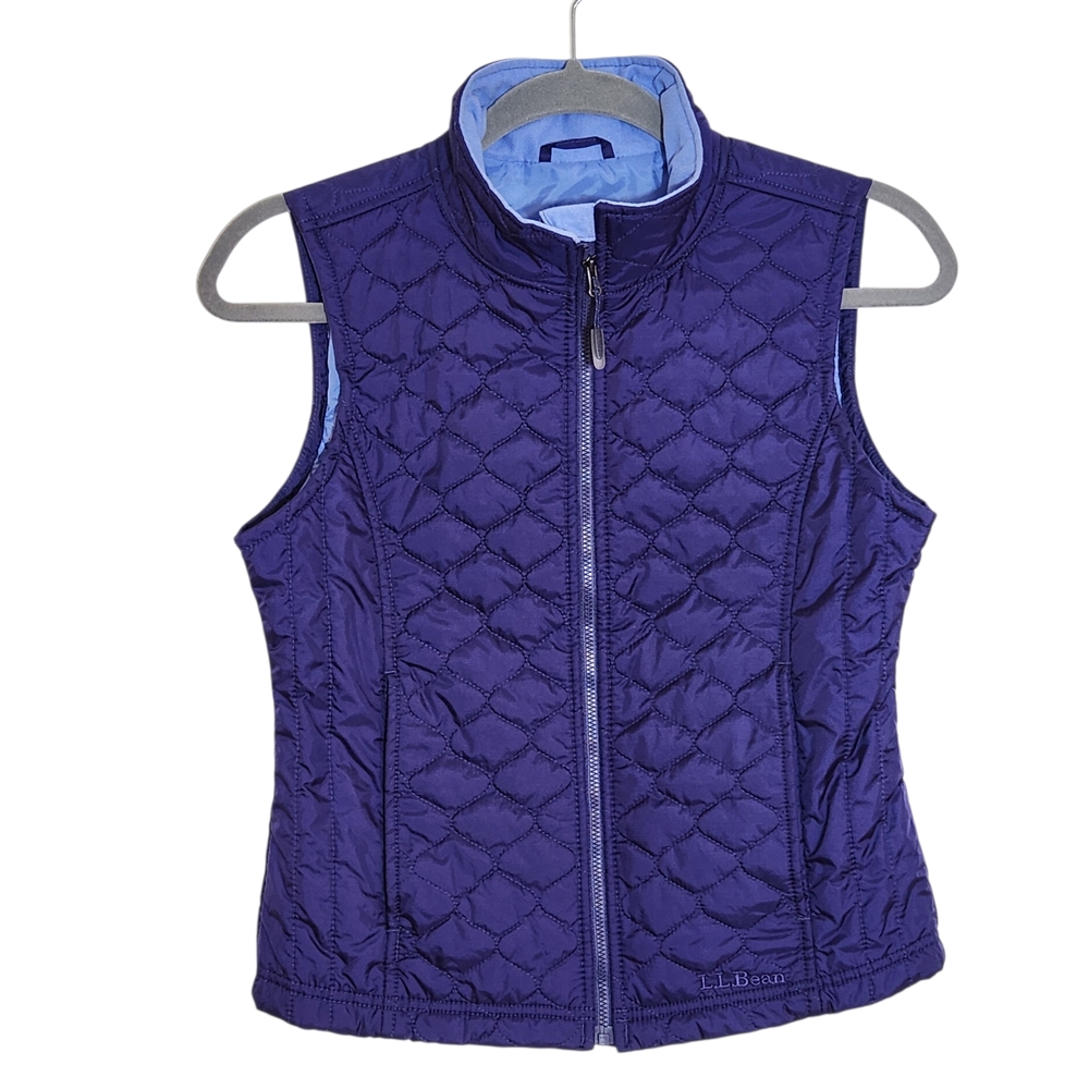 L.L. Bean Purple Quilted Vest Girls Size Medium (10-12)
